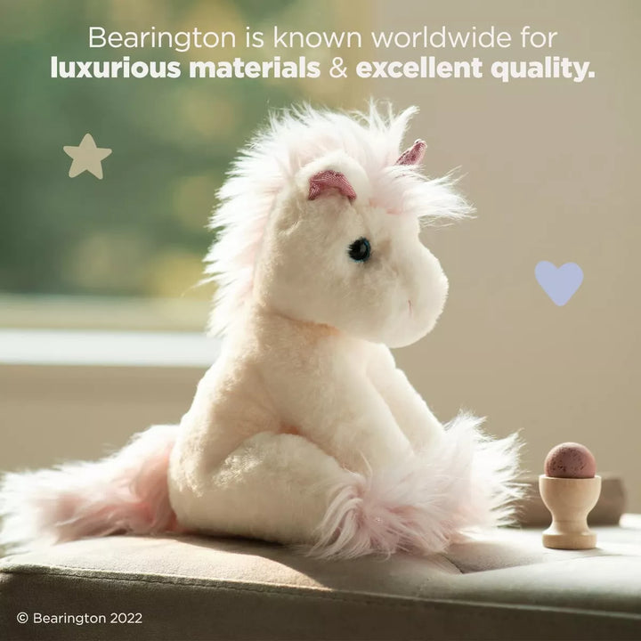 Bearington Lil' Dreamer the White & Pink Plush Unicorn, 8 Inch Unicorn Stuffed Animal