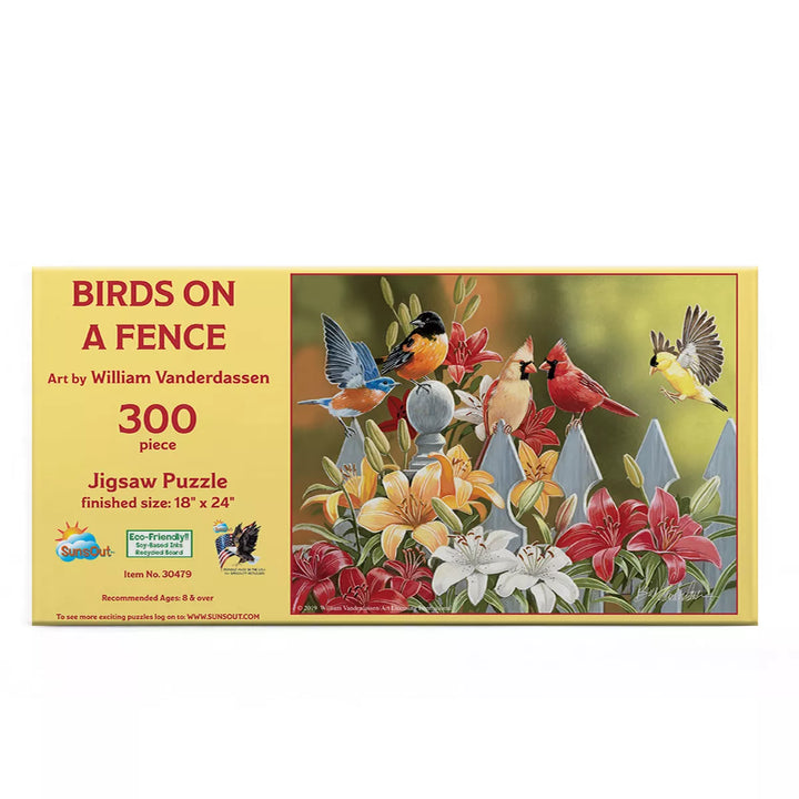 Sunsout Birds on a Fence 300 Pc Jigsaw Puzzle 30479