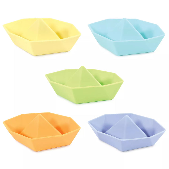 Hudson Baby Silicone Bath Toy 5Pk, Boat, One Size