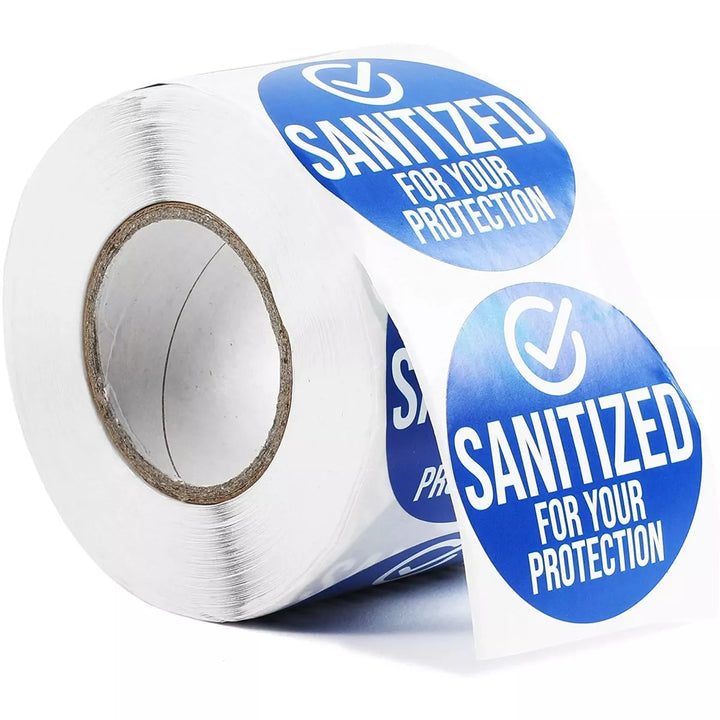 Stockroom plus 500 Piece Blue Removable Labels, Sanitized for Your Protection, 2 Inch