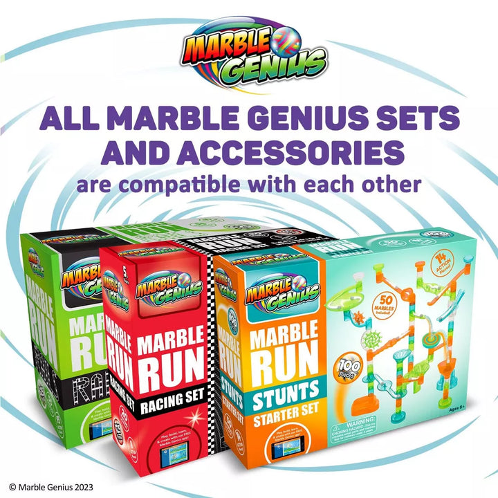 Marble Genius Stable Bases 4-Piece Add-On Set: Take Your Marble Run to the Next Level, Keep Your Marble Run Steady
