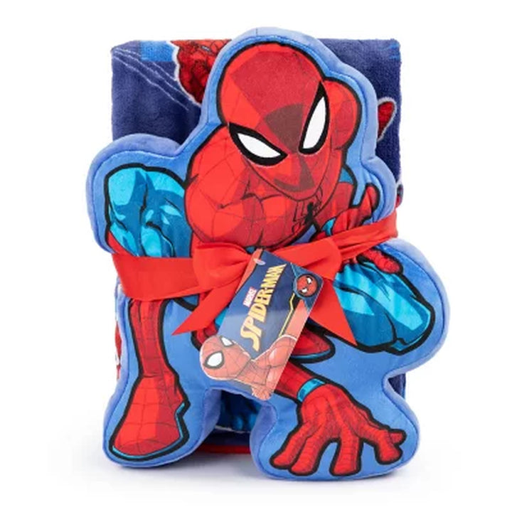 Marvel Spiderman Licensed Pillow and Throw Set, 40" X 50"