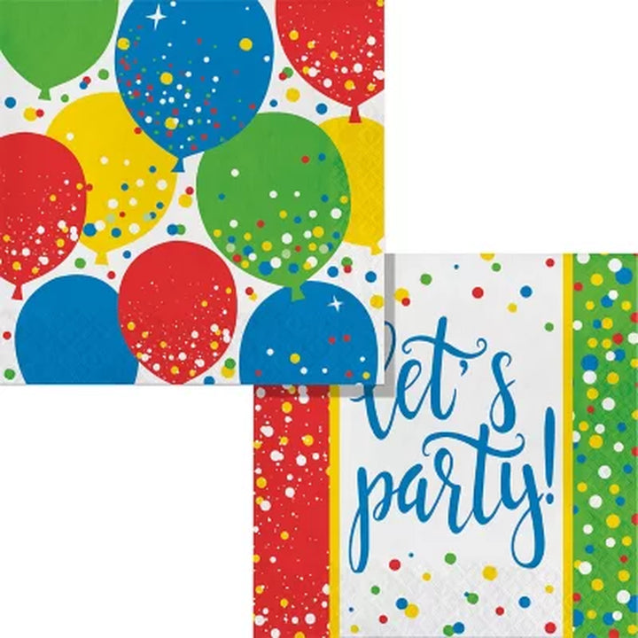 Artstyle Balloon Sparkles Birthday Paper Plates & Napkins Kit 285 Ct.