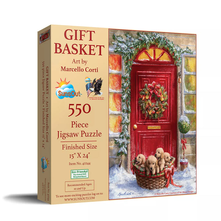 Sunsout Gift Basket 500 Pc Christmas Jigsaw Puzzle 42244