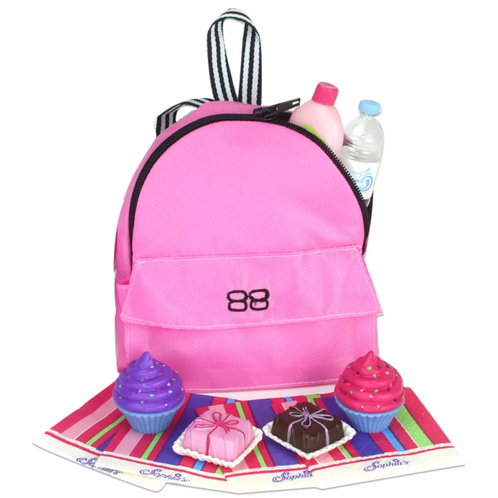 Sophia’S Beach Day Backpack with Accessories Set for 18'' Dolls, Pink