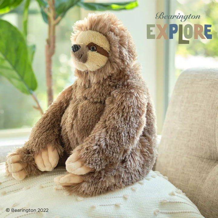 Bearington Speedy Plush Three Toed Sloth Stuffed Animal, 12 Inches