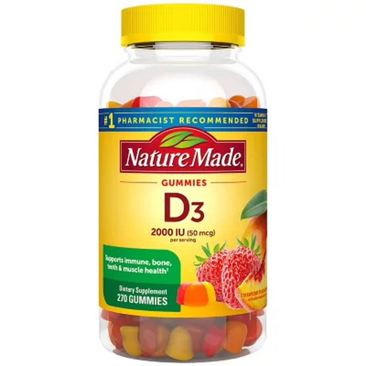 Nature Made Vitamin D 2000 IU Gummies, 270 Ct.
