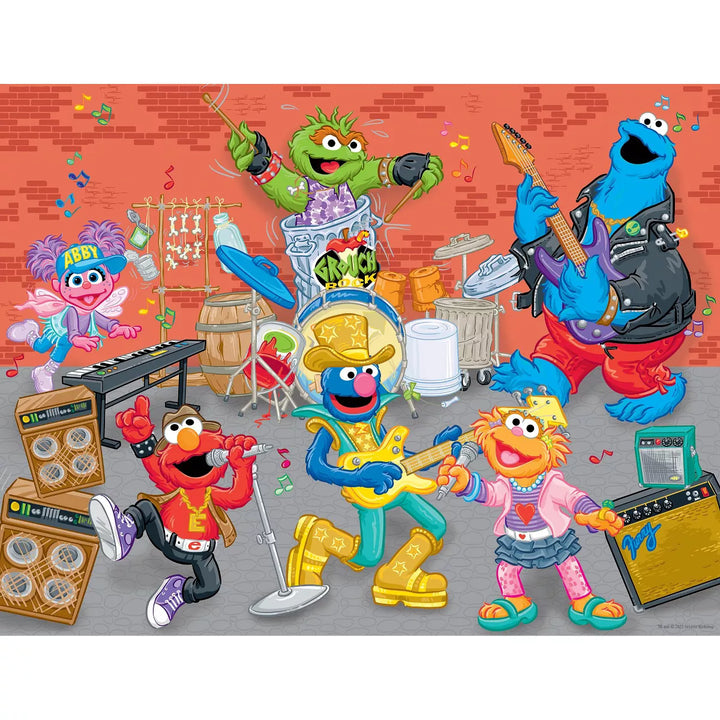 Masterpieces 36 Piece Jigsaw Puzzle for Kids - Sesame Street Rock Stars