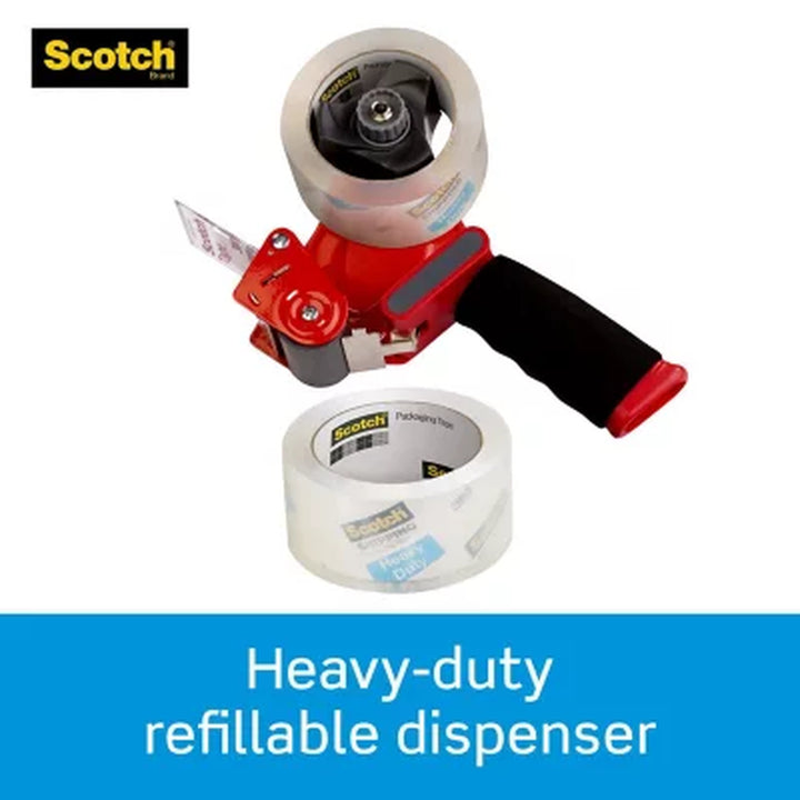 Scotch Heavy Duty Packaging Tape Dispenser, 1.88" X 60 Yds, 2 Rolls/Pack