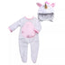 Sophia’S Unicorn Costume with Rainbow Hair for 15" Dolls, White