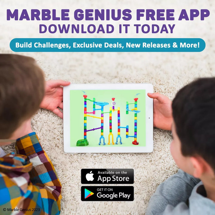 Marble Genius Marble Run Maze Track - 85 Pcs, Toys, Board Games for Kids Aged 4-12 and Adults, Explorer Set