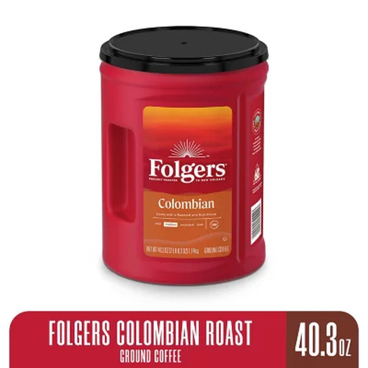 Folgers 100% Medium Roast Ground Colombian Coffee 40.3 Oz.