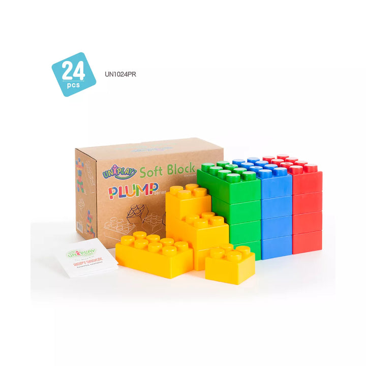 Uniplay Plump Soft Building Blocks — Education and Developmental Play for Ages 3 Months and Up