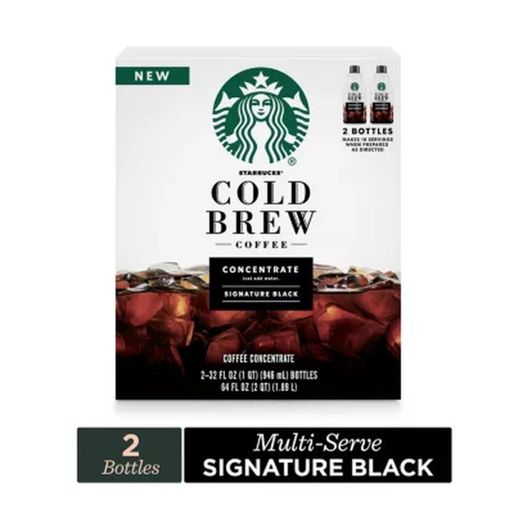 Starbucks Cold Brew Coffee Concentrates, Signature Black 64 Oz., 2 Pk.