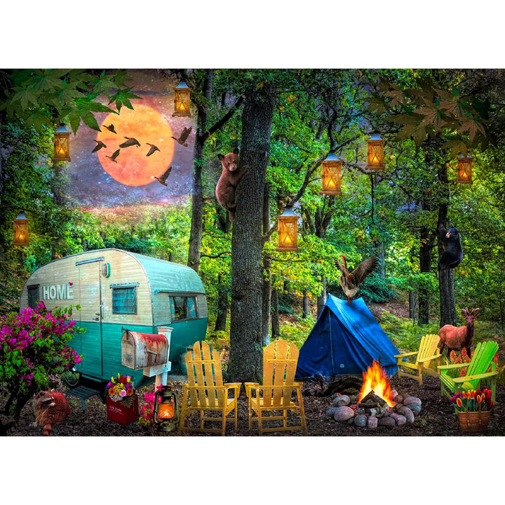 Sunsout Summertime Camping 500 Pc Large Pieces Jigsaw Puzzle 30152