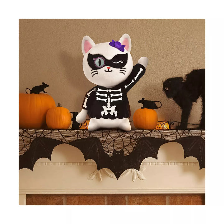 Fun Little Toys Halloween Plush Cat (Skeleton)