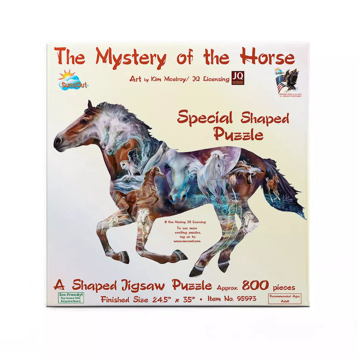 Sunsout the Mystery of the Horse 800 Pc Special Shape Jigsaw Puzzle 95973