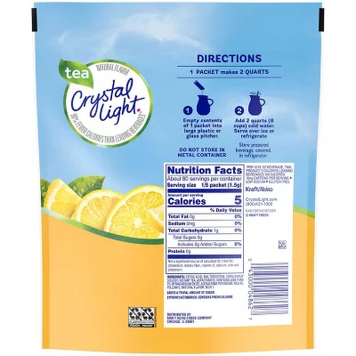 Crystal Light Lemon Iced Tea Naturally Flavored Powdered Drink Mix 16 Ct.