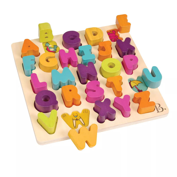 B. Toys Wooden Alphabet Puzzle - Alpha-B.-Tical 27Pc