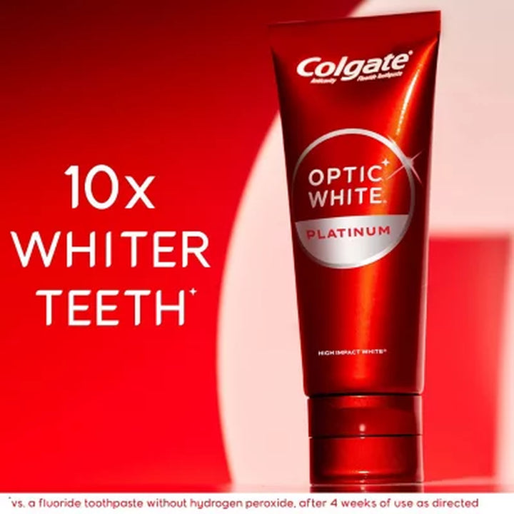 Colgate Optic White Platinum Teeth Whitening Toothpaste, 4.1 Oz., 4 Pk.