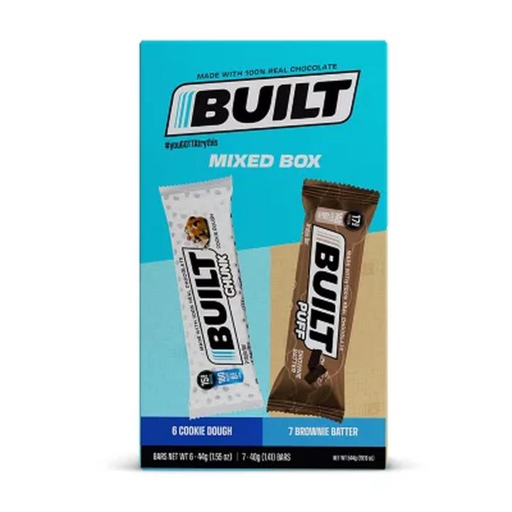 Built Bar Puff & Chunk Protein Bars, Variety Pack, 13 Ct.