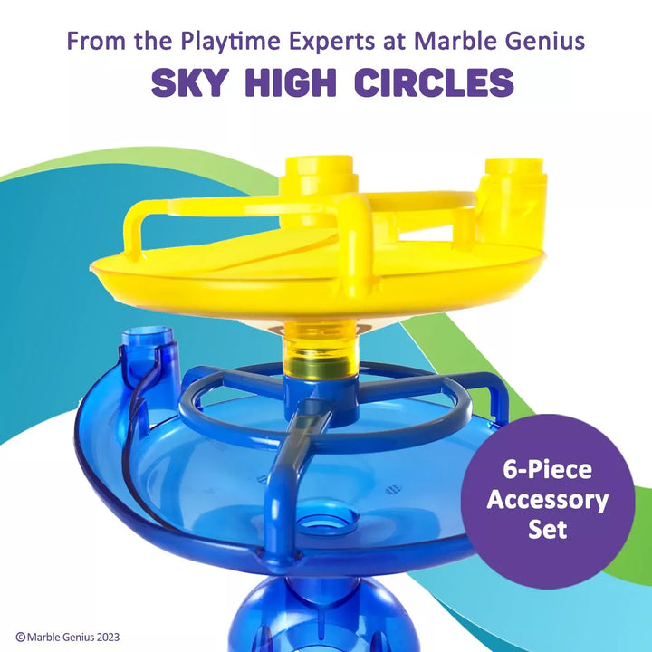Marble Genius Sky High Circles Accessory Add-On Set - Take Your Marble Run to the Next Level & Create a Gravity-Defying Track Race