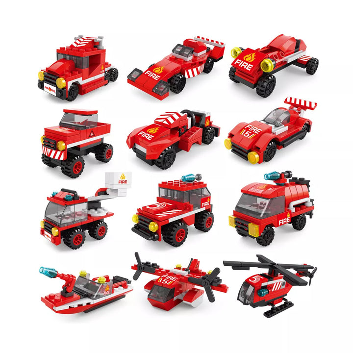 Fun Little Toys 12-Pack Firefighting Building Bricks