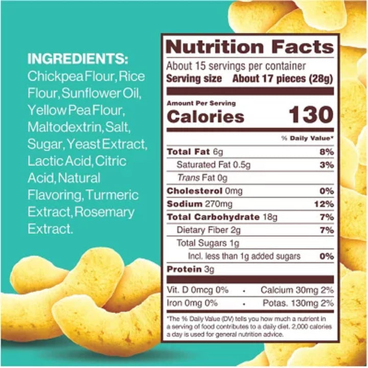 Hippeas Chickpea Puffs Flavor Blast White Cheddar, 15 Oz.