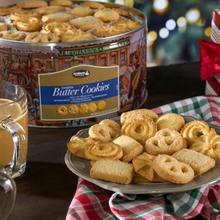 Jacobsens Original Premium Danish Butter Cookie Tin, 3.5 Lbs.