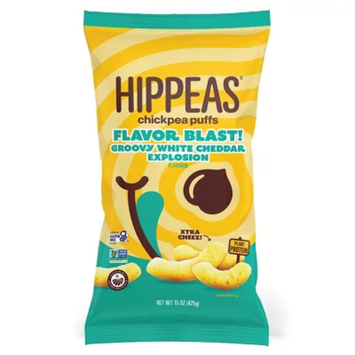 Hippeas Chickpea Puffs Flavor Blast White Cheddar, 15 Oz.