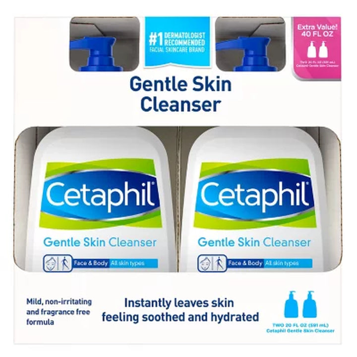 Cetaphil Gentle Skin Cleanser 20 Fl. Oz., 2 Pk.