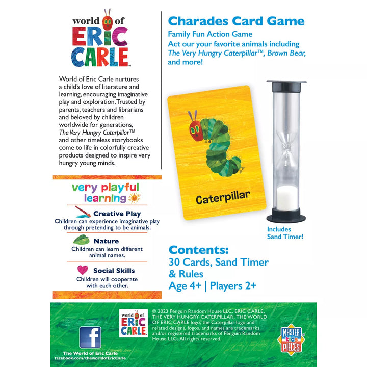 Masterpieces World of Eric Carle Charades Travel Card Game for Kids.