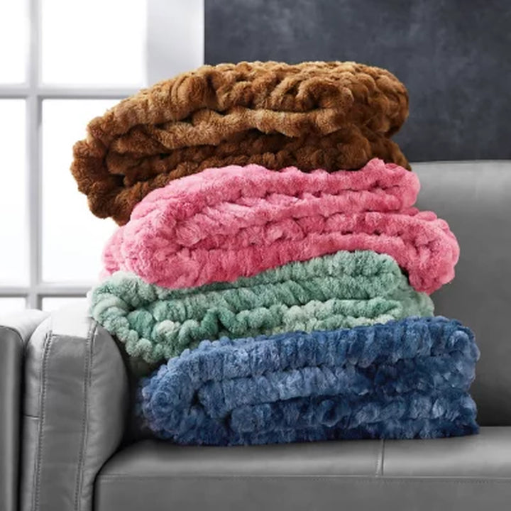 Member'S Mark Luxe Dyed Faux Fur Throw 60"X70" (Assorted Colors)