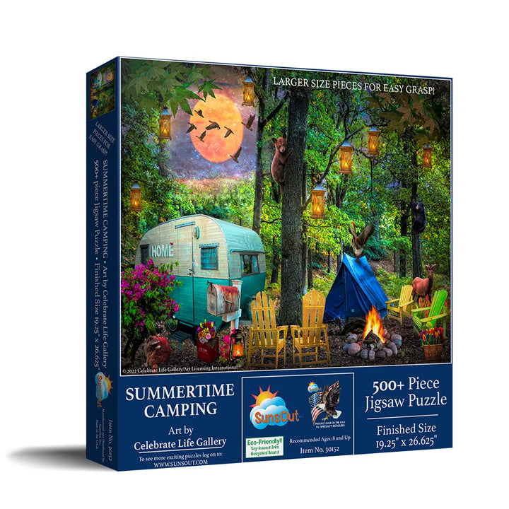 Sunsout Summertime Camping 500 Pc Large Pieces Jigsaw Puzzle 30152