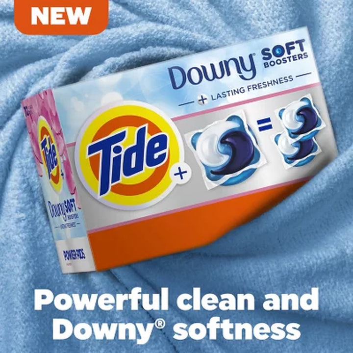 Tide Power Pods Downy Soft Boosters Laundry Detergent Pacs, April Fresh, 72 Ct.