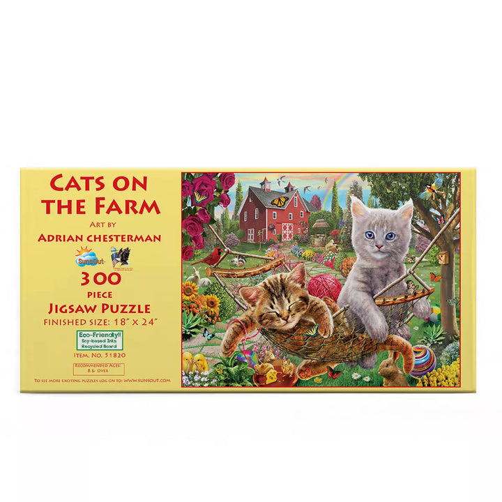 Sunsout Cats on the Farm 300 Pc Jigsaw Puzzle 51820