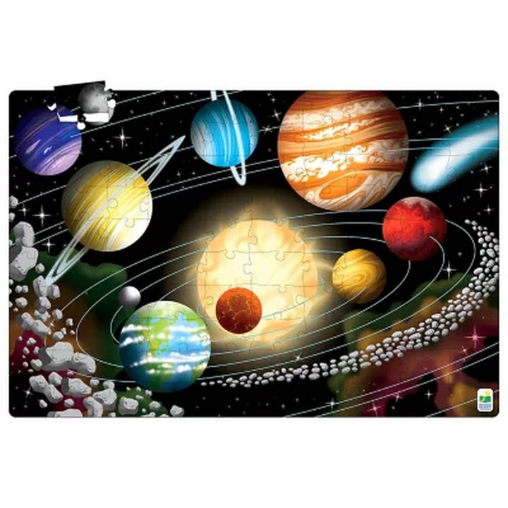 Dinos and Space Glow in the Dark Large Floor Puzzles, 200 Pieces