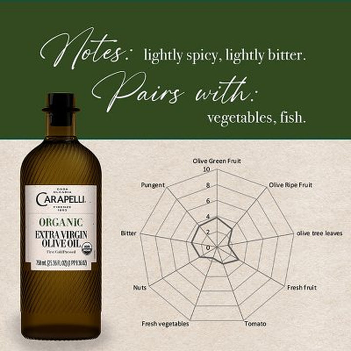 Carapelli Organic Extra Virgin Olive Oil, 33.8 Fl. Oz.