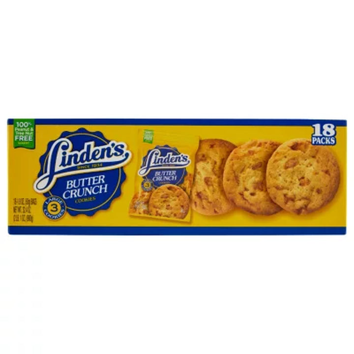 Linden'S Butter Crunch Cookies, 1.8 Oz., 18 Pk.