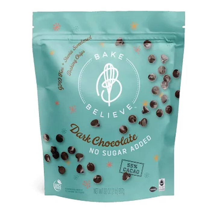 Bake Believe No Sugar Added Dark Chocolate Chips 32 Oz.