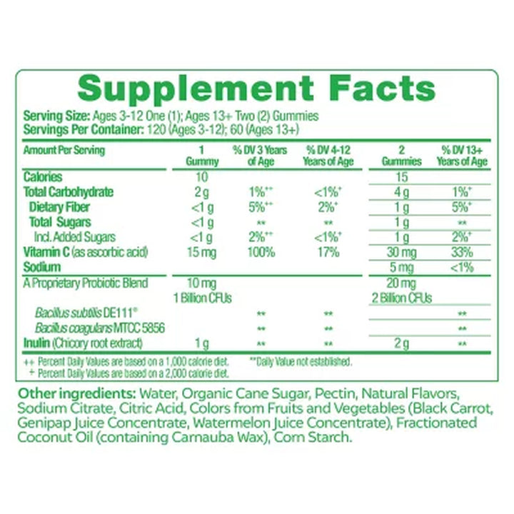 Culturelle Probiotic Prebiotic & Vitamin C Gummies, 120 Ct.