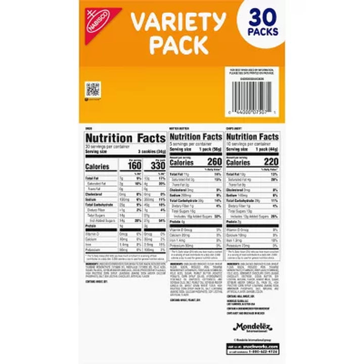 Nabisco Variety Pack Cookies, 30 Pk.