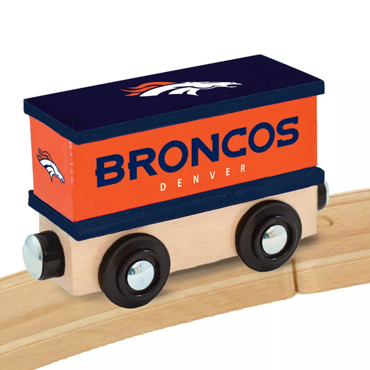 Masterpieces Wood Train Box Car - NFL Denver Broncos.