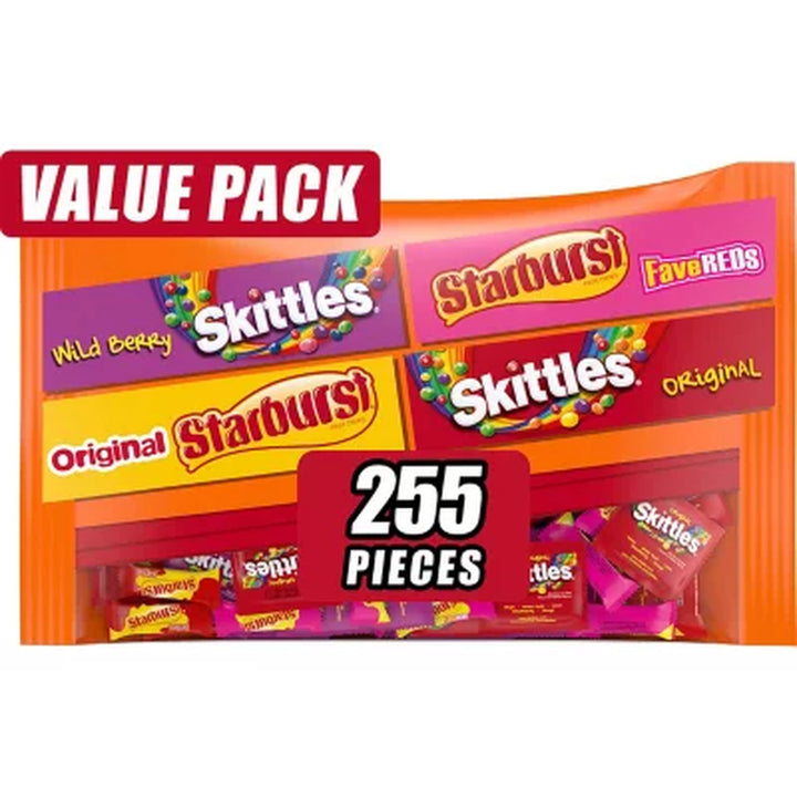 Starburst and Skittles Variety Pack Chewy Candy, 255 Pcs.