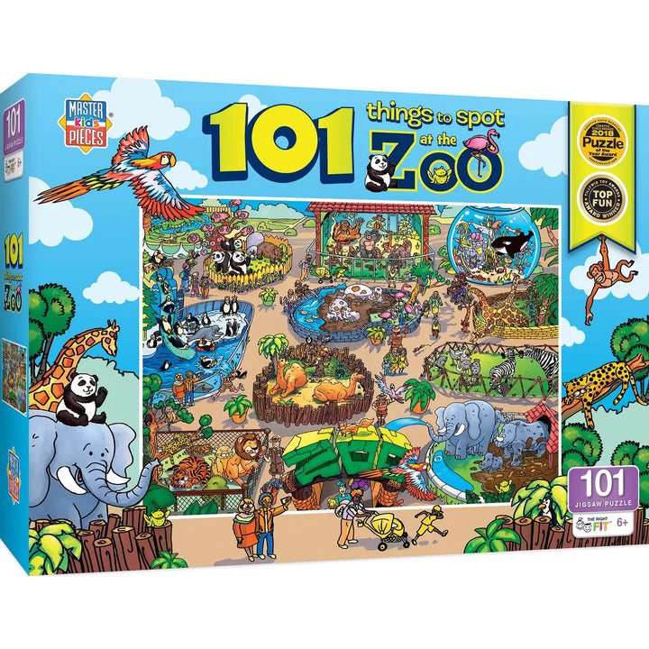 Masterpieces 100 Piece Kids Jigsaw Puzzle - 101 Things to Spot at the Zoo