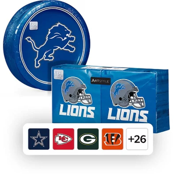 NFL Paper Plates & Napkins Kit, 285 Ct. (Choose Team)