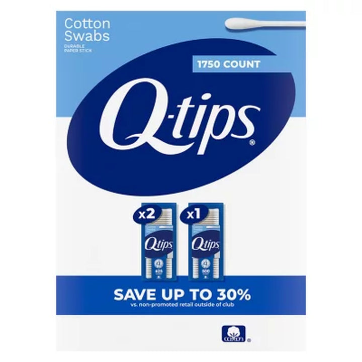 Q-Tips Cotton Swabs, 1,750 Ct., 3 Pk.