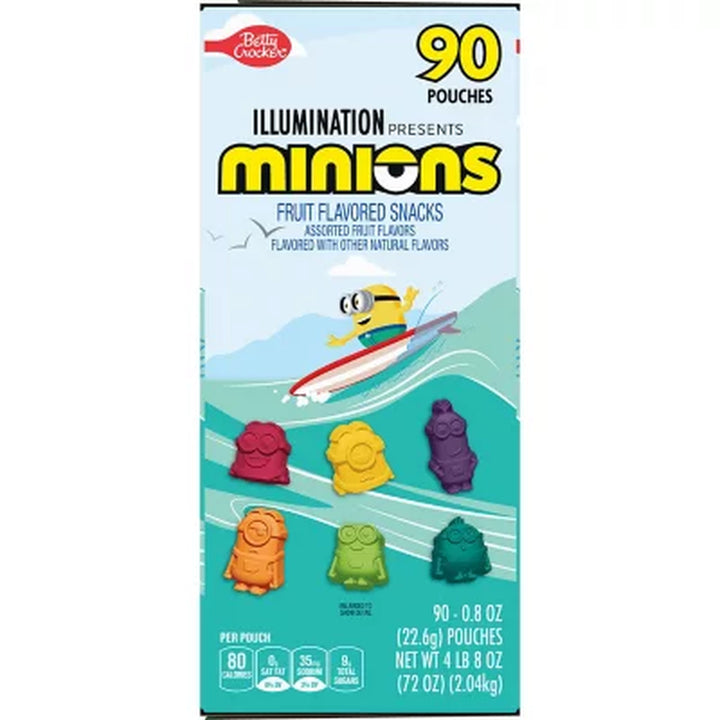 Minions Fruit Flavored Snacks, 0.8 Oz., 90 Pk.