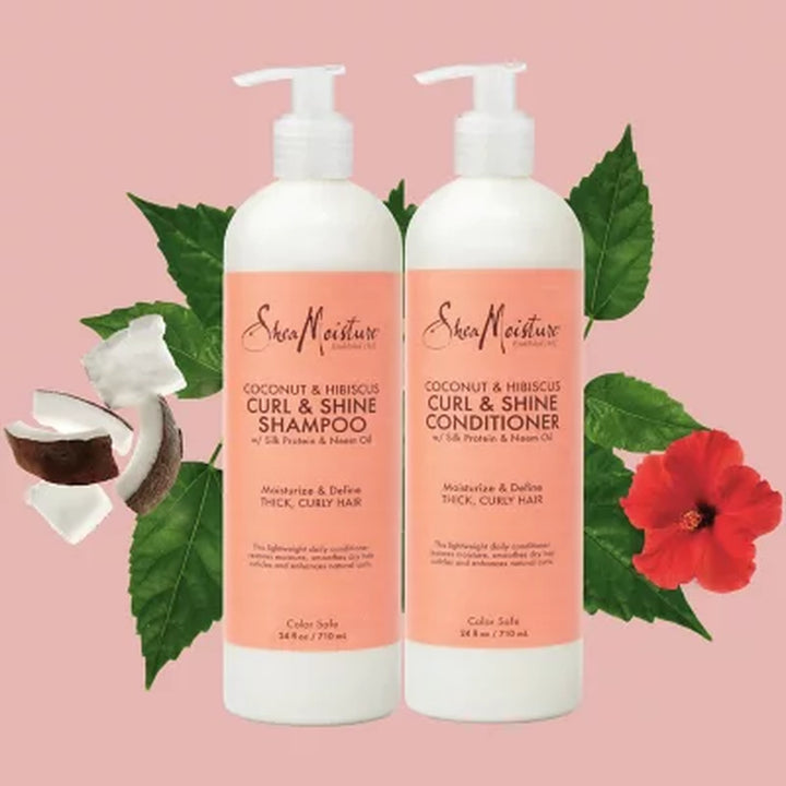 Shea Moisture Coconut & Hibiscus Shampoo & Conditioner, 24 Oz., 2 Pk.