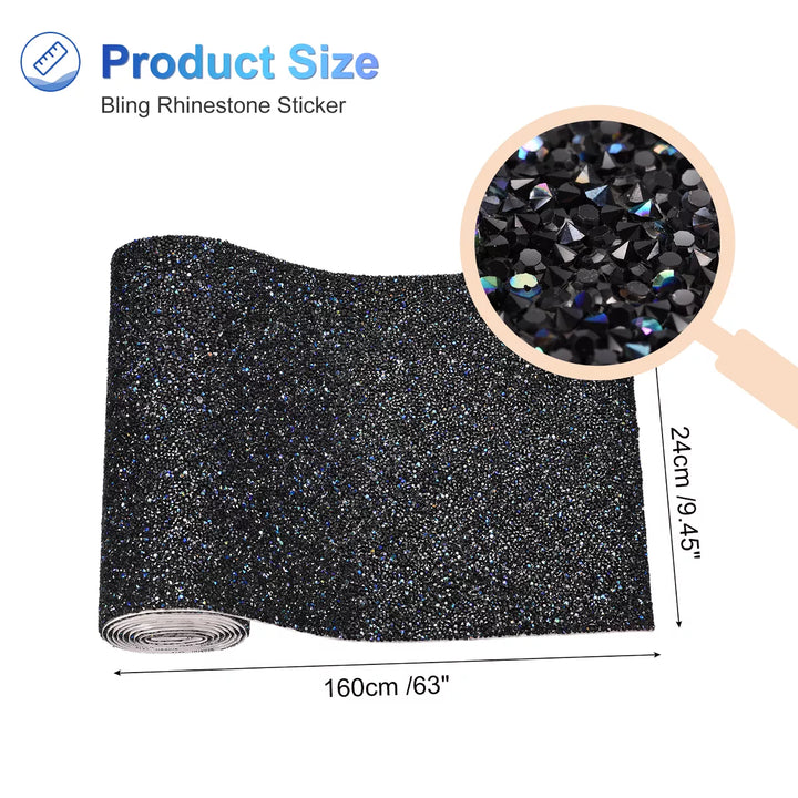 Unique Bargains Bling Self-Adhesive Resin Decoration Rhinestone Sticker